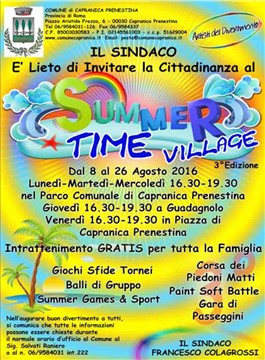 summer time village a capranica prenestina